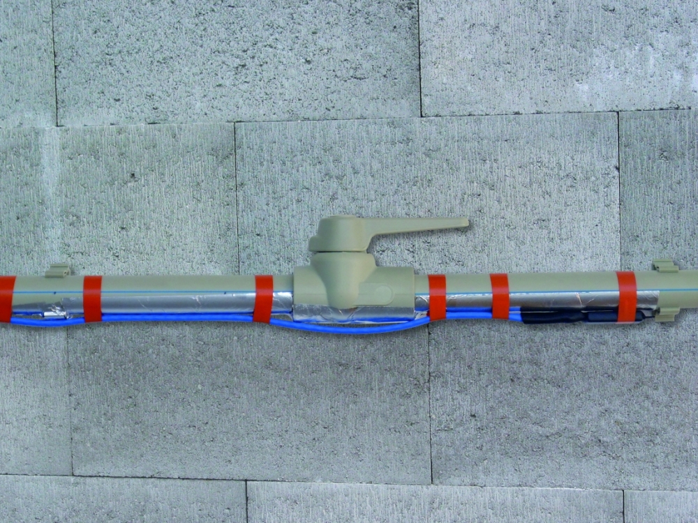 instalace topného kabelu PPC na potrubí